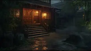 Peaceful Night Downpour + Roof Rattle | ASMR Rain Sounds to Help You Sleep All Night