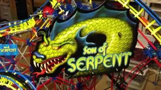 K'Nex Son of Seprent Roller Coaster - Largest Knex tube track coaster
