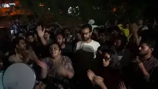 JNUSU led Students' Strong Protest against Attack on Umar