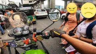 Don't Do this in Traffic | New seats for Our Bike | Ride with Vj