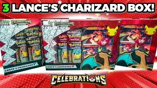 Opening 3 Pokemon Lance's Charizard Celebrations V Box!