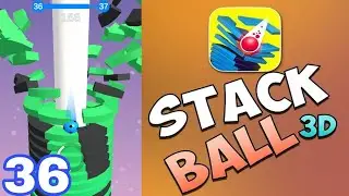 Stack Ball Gameplay Walkthrough Level 36 #Shorts