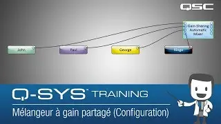 Q-SYS Training - Automatic Mixers Part A: Gain Sharing Mixer Setup (French)