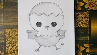 How to draw a baby cute chick 🐣| Easy drawing of cute chick 🐣 |  Tiny Tale #7