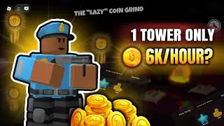 Easiest Solo Coin Grind Strategy in TDS?? (5K+ Coins/Hour) (1 Tower Only) (Roblox)