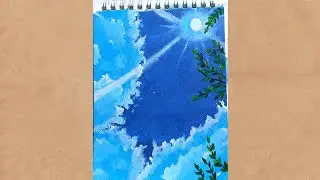 Sunlight scenery painting step by step ll Painting skills 🥰🥰🥰🥰