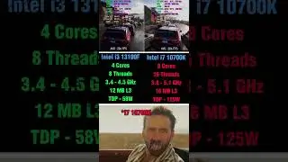 i3 13100F vs i7 10700K &ndash; Gaming, Temps & Performance Test 🎮#pcgaming #benchmark #intel