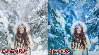 Dramatic Color Winter Photo Manipulation And Edit|Photoshop CC Tutorial