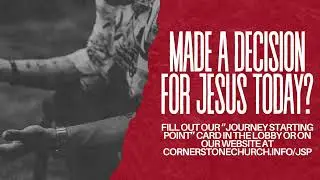 Join Us LIVE | Cornerstone Church