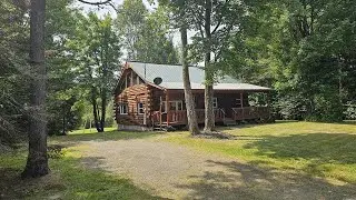 Hidden Log Home in Maine with Waterfront Views – Full Tour | Homes for Sale in Jackman ME