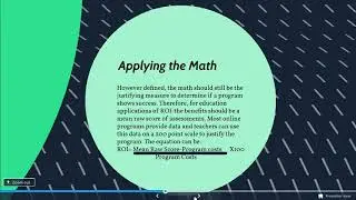 ROI Presentation