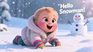 Winter Snowman With Baby ⛄❄️ Fun Snow Adventure | Toddler & Preschool Learning Song