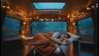 Violent Rain on Metal Roof: Instant Coma Sleep (2026 Spatial Audio) ⛈️ Cozy Van [Ultra Deep]