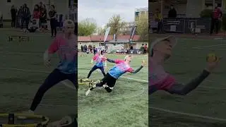 ATHLETIC DOUBLE TOUCH 😯  #shorts #rally #roundnet #spikeball