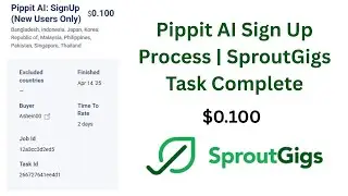 Pippit AI Sign Up Process | SproutGigs Task Complete | Bangla Tutorial