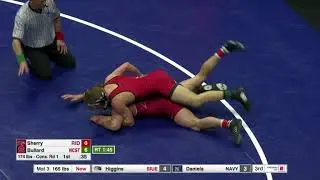 2018 NCAA Wrestling 174lbs: Daniel Bullard (NC State) tech fall Dean Sherry (Rider)