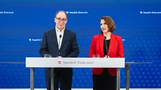 Pressefoyer nach dem Ministerrat
