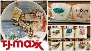 Shop With ME TJ MAXX KITCHENWARE TOWELS CANDLES KATE SPADE CERAMIC MUGS WALK THROUGH 2018