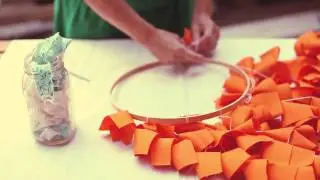 DIY Fabric Chandelier