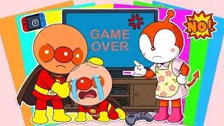 【癒しASMR】アンパンマンシールを飾ってはがす🍞✨Relaxing Sticker Peeling a Gaming Time Lesson with Anpanman!