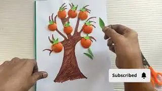 Orange Tree craft made using orange peels| #orangepeels #tree#diycraft 
