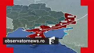 ANIMAŢIE. Teritoriile ucrainene cerute de Putin pentru pace. Rusia ar veni la 200 km de România