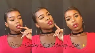 Brown Smokey Eye + Bold Red Lips Makeup Look || DEESLAYS