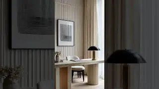 Modern Minimal Office 🪑 | Neutral Workspace Decor | Stock Footage 4K #stockfootage #luxuryhomestour
