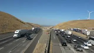 Rush Hour Traffic On The Altamont Pass Looking East @ 5:30 PM