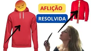 COMO  CORTAR ABRIR COLOCAR ZIPER  DE ENCAIXE EM BLUSA DE MOLETOM FECHADA NA FRENTE INICIANTE (DIY)