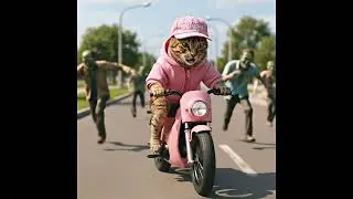 Runnnn Zombie #animalcat  #cat  #ai #shortsvideo