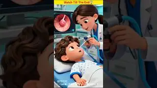 Doctor Ne Bacche Ki Naak Mein Machine Laga Di 😱 | Funny Cartoon Story | #shorts