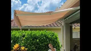 5 Years & Going Strong! Outsunny 8x7 Retractable Patio Awning w/ Manual Crank (Khaki)