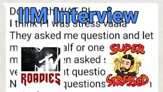 My IIM Interview was like Roadies show! Full Stress interview.