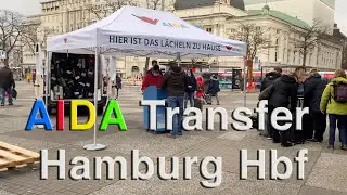 Transfer in Hamburg Hbf - AIDA Kreuzfahrten (12-2021)