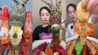 Yummy #586 Eat Lobster 🦞, Shrimp 🍤🦐, ..{ seafood 🦐 🦐 } #mukbang #seafood #eattingshow 