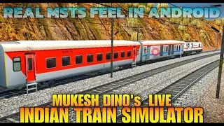 playing Indian train simulator in mobile live stream