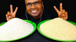 ASMR EATING RAW RICE | NORMAL RICE & SONA MASOORI RICE | FOODIE HEMANTH
