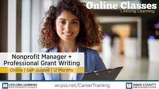 WCPSS Career Training Certificates - Nonprofit Manager + Professional Grant Writing