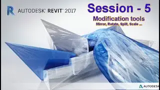 Revit tutorial session - 5 / Modification tools part 2/Mirror,Rotate,Scale,Pin,Unpin and Trim.#Revit