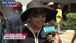 June 12: Emmanuel Ajayi Speaks With Abiola's Daughter, Lola Abiola-Edewor, Others At His Lagos Home