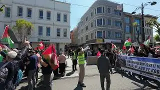 Istanbul March - Protest (free Palestine) 2025  4K/120 fps Part One