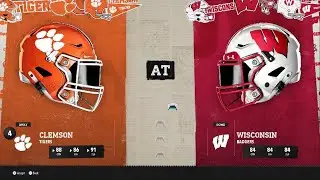 CFB 26 Franchise Mode - Wisconsin Badgers vs #4 Clemson Tigers 