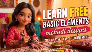 Learn How to draw mehndi designs step by step for beginners - Basic Mehndi Elements (part-1), Henna
