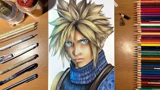 Drawing Final Fantasy 7 Remake: Cloud Strife | Silvy Tjan
