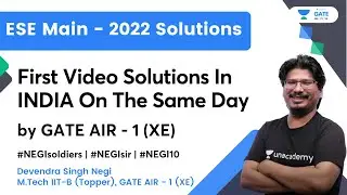 ESE Main - 2022 Solutions | First Video Solutions in INDIA on the same day