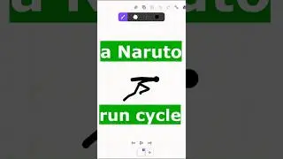 How to animate a Naruto run cycle in 5 frames #shorts #flipaclip #stickfigure