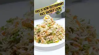 Restaurant-style veg Chinese rice 🍚Full recipe on my channel ❤️ #VegFriedRice #FoodShorts #viral