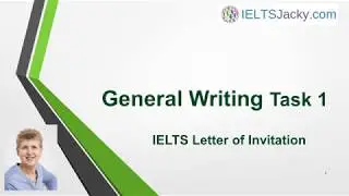 General Writing Task 1 &ndash; IELTS Letter of Invitation