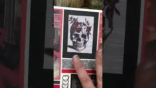 Grid Journal! Red & Black theme ❤️🖤 #grid #shorts #scrapbooking #asmr